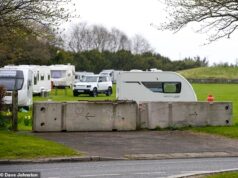 Turistas ‘abriram caminho através de cercas’ para agarrar o marco histórico de Edimburgo depois que os moradores construíram blocos de concreto para mantê-los fora
