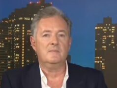 Piers Morgan comparado à academia do escritório após olhar hilário para a câmera durante a tensa entrevista com Russell Brand