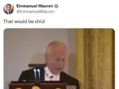 O golpe atrevido de Macron no jantar de Trump após a piada do rei Charles A América teria falado francês se não fosse pela Grã-Bretanha