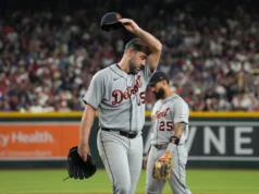 Os Tigers colocaram Justin Verlander na lista de lesionados de 15 dias devido a uma lesão na virilha