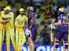 Tabela de pontos do IPL 2026 após 22 partidas: CSK sobe para 8º após vitória, KKR em último lugar