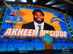 Chargers divulgam número da camisa do estreante Akhim Messidor