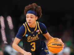 Hannah Hidalgo anunciou que está retornando a Notre Dame para sua temporada sênior, após uma campanha impressionante no torneio da NCAA.