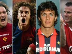 Classificação dos melhores homens de um clube do futebol