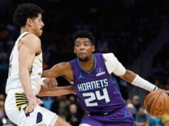 Os Hornets venceram os Pacers por 129-108 pela 8ª vitória em 10 jogos.