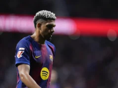 Barcelona perde Ronald Araujo e Marc Bernal devido a lesões contra o Atlético