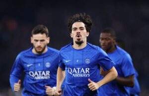 Vitinha, do PSG, fará ressonância magnética devido a lesão no tornozelo