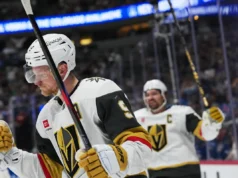 Eichel marca no OT, Knights garantem vaga nos playoffs com vitória por 3-2 sobre Avs