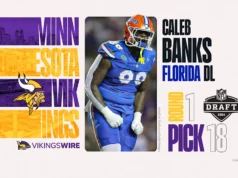 Minnesota Vikings seleciona DT Caleb Banks em 18º lugar geral no Draft de 2026 da NFL