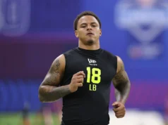 Robert Spillane reage à única escolha LB dos Patriots no Draft de 2026 da NFL