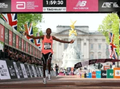 Sawa, do Quênia, quebrou o recorde da maratona de 2 horas