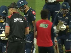 Drama no meio do jogo do IPL: Rahul Tewatia forçado a trocar de bastão durante PBKS vs GT – ASSISTA