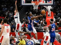 Paul George marca 39 pontos na vitória do 76ers por 153 a 151 sobre o Wizards
