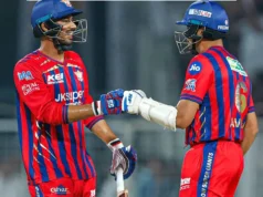 Mukul Chowdhury e Avesh Khan escreveram a história com a última bola do LSG roubando o recorde