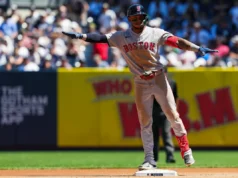 Comemoração do sucesso pélvico do Red Sox