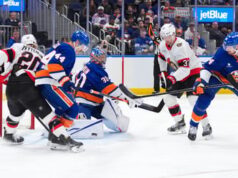 As chances dos Islanders nos playoffs sofreram um grande golpe depois da derrota por 3 a 0 para os Senators