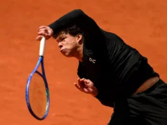 Ben Shelton chateado no Madrid Open