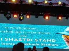 O estande Wankhede em homenagem a Ravi Shastri se transformou em uma noite de lendas em Mumbai