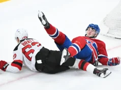 Devils venceu Montreal por 3 a 0, encerrando a seqüência de 8 vitórias consecutivas dos Canadiens nos playoffs