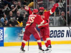 O vencedor do 2-OT de Kent Anderson leva Denver a vencer Michigan por 4-3 no thriller Frozen Four