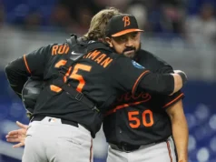 O single de Rutsman no nono ajudou os Orioles a vencer os Marlins por 9-7.
