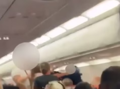 Briga de bêbados em voo da easyJet deixa momento chocante quando ‘mulher balança vodca e cospe na cara do passageiro’