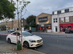 A 700 metros de uma ‘festa de churrasco’ em Brixton, onde quatro pessoas foram baleadas apenas uma hora antes, uma delas luta pela vida depois de ser encontrada esfaqueada