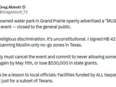 Parque aquático do Texas forçado a abandonar ‘somente muçulmanos’ depois que Abbott ameaça retirar financiamento