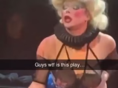 A desprezível personagem drag queen começa a se comportar de maneira muito inadequada depois que as estudantes canadenses que foram forçadas a fugir começam a brincar com os direitos dos aborígenes.