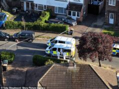 Homem que se barricou na casa de Bedford ‘visto com gasolina e arma de fogo’ antes que a polícia atirasse nele