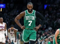 Jaylen Brown acusa Joel Embiid de ‘fracassar’ e aponta para o árbitro após a derrota do Celtics no jogo 7 para o Sixers