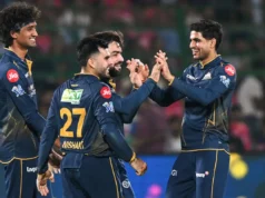 GT IPL 2026 aumenta as chances de qualificação para os playoffs para 72,52%, mas Rajasthan Royals lidera com 80,31%