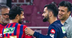 Virat Kohli compartilhou um momento emocionante com o Príncipe Yadav depois que o marcapasso o removeu para um pato