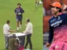 IPL 2026: Vaibhav Suryavanshi toca a perna de Sunil Gavaskar, depois 97 vs SRH – Assistir