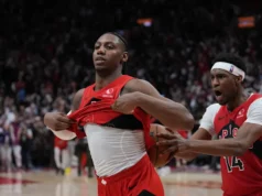 Barrett acerta a vitória de 3 pontos no OT enquanto o Raptors força o jogo 7, derrotando o Cavaliers por 112-100