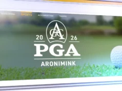 A rodada de abertura dos tees do PGA Championship no Aronimink Golf Club em Newtown Square.