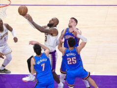 Imagem TST: Thunder venceu o Lakers por 131-108 na Crypto.com Arena