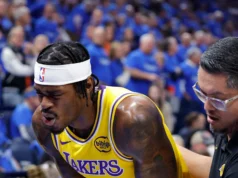 Jarred Vanderbilt não retornará para o jogo 1 entre Lakers e Thunder