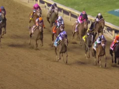 Sempre um corredor venceu o 152º Kentucky Oaks, o primeiro a correr sob as luzes no horário nobre