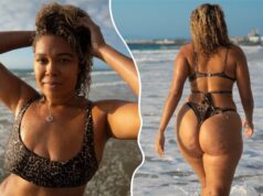 A mídia social reagiu ao corpo de cair o queixo da estrela do vôlei de praia Faline Fonoemona