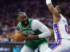 Jaylen Brown multou US$ 50 mil por comentários após a derrota do Boston Celtics no jogo 7 para o Sixers