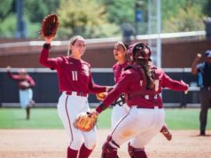 O softball nº 1 do estado da Flórida supera o 4º lugar em Stanford nas semifinais do ACC; Dimitrijevic e Danley fecharam os Cardinals