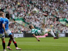 Dejan Maeda marcou um gol excelente do Old Firm e o Celtic diminuiu a diferença para o Hearts