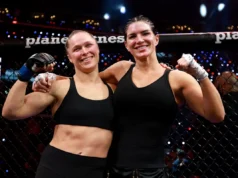 Ronda Rousey x Gina Carano Luta dos Pesos da Noite: Carano tinha 9 libras de vantagem sobre Rousey; 1 lutador saltou 27,2 libras