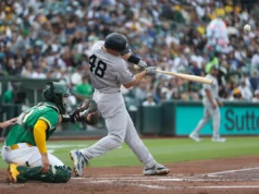 Um home run de 3 corridas de Paul Goldschmidt e os Yankees venceram os A’s por 8-2 pela quinta vitória consecutiva.