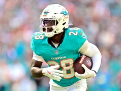 De’Von Achane alcançou uma extensão de 4 anos e US$ 68 milhões com os Dolphins