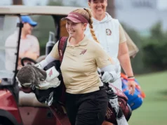 O golfe feminino da FSU ficou em segundo lugar no Tallahassee Regional antes da rodada final