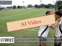 Verificação de fatos: O vídeo não mostra a briga real entre o santista Neymar e Robinho Jr