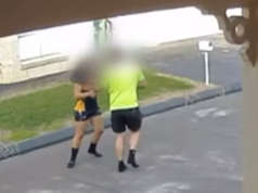 Momento assustador, pai e filha escapam de um atirador vestido com balaclava que abriu fogo durante a coleta escolar à tarde