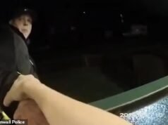 O assassino do momento tenta jogar um policial novato da varanda depois de acertá-lo na cabeça com uma garrafa enquanto ele tenta salvar sua vida